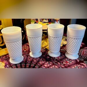 Vintage American Hobnail Milk Glass